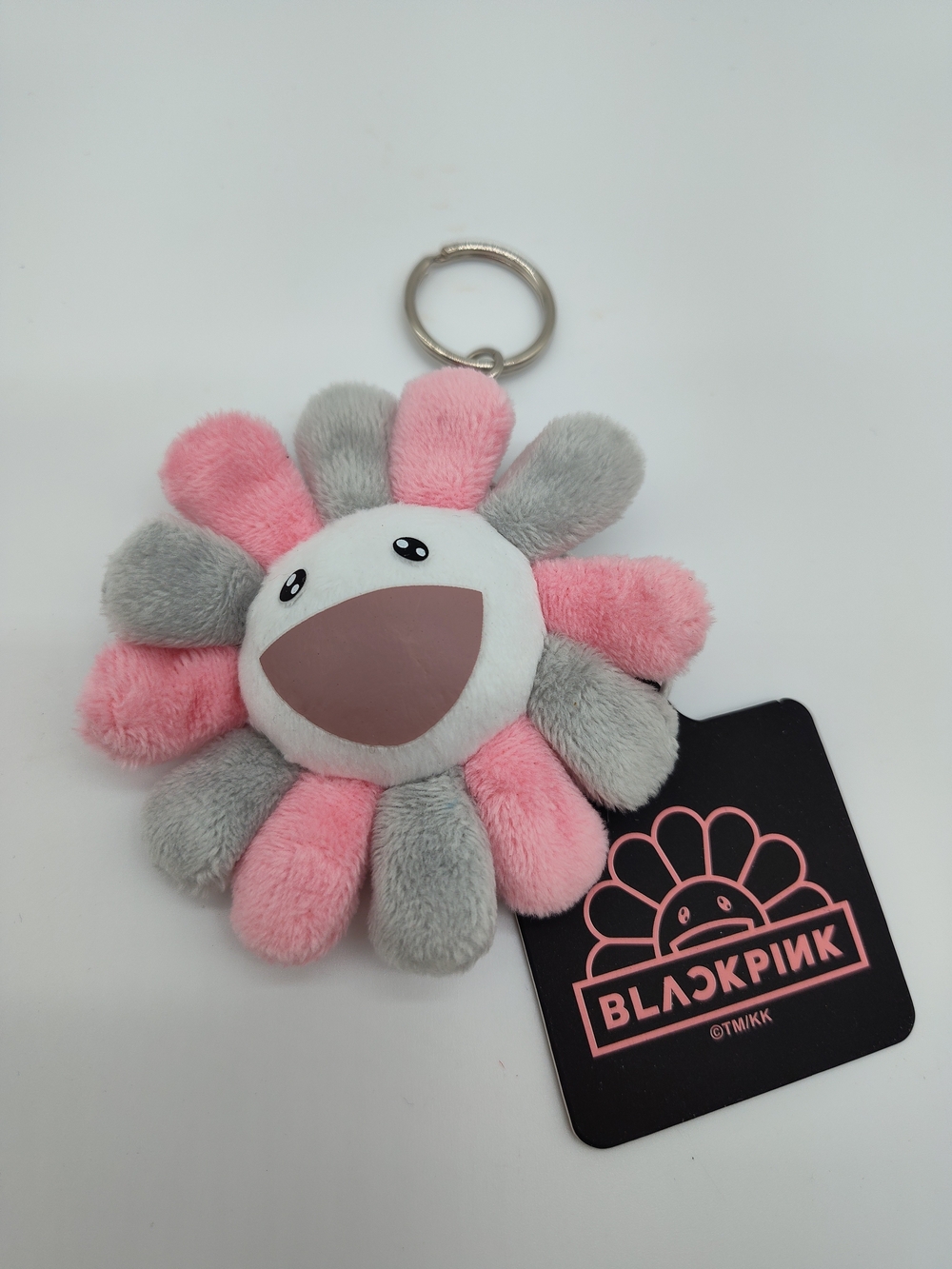 TAKASHI MURAKAMI x BLACKPINK Flower Plush Keychain Pink Grey 2024 K-Pop NWT NIP